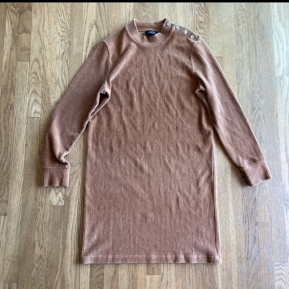 APC womens brown knit dress size small